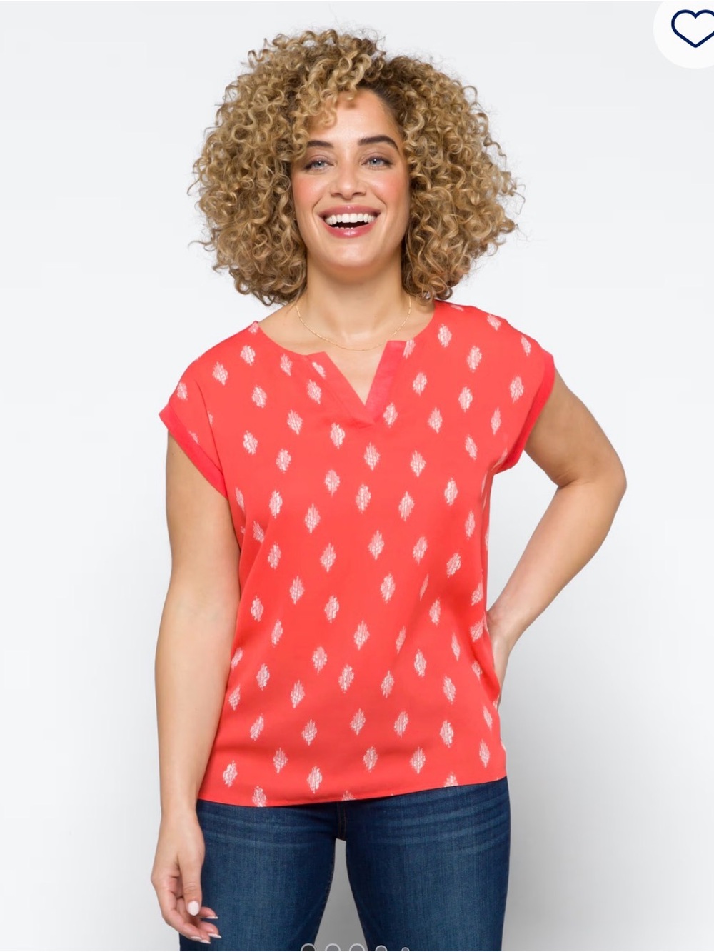 Papermoon Mixed Material Blouse in Coral I